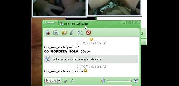  negro anaconda se pajea con puta por la webcam , el le da la leche y ella se corre y pide mas.......